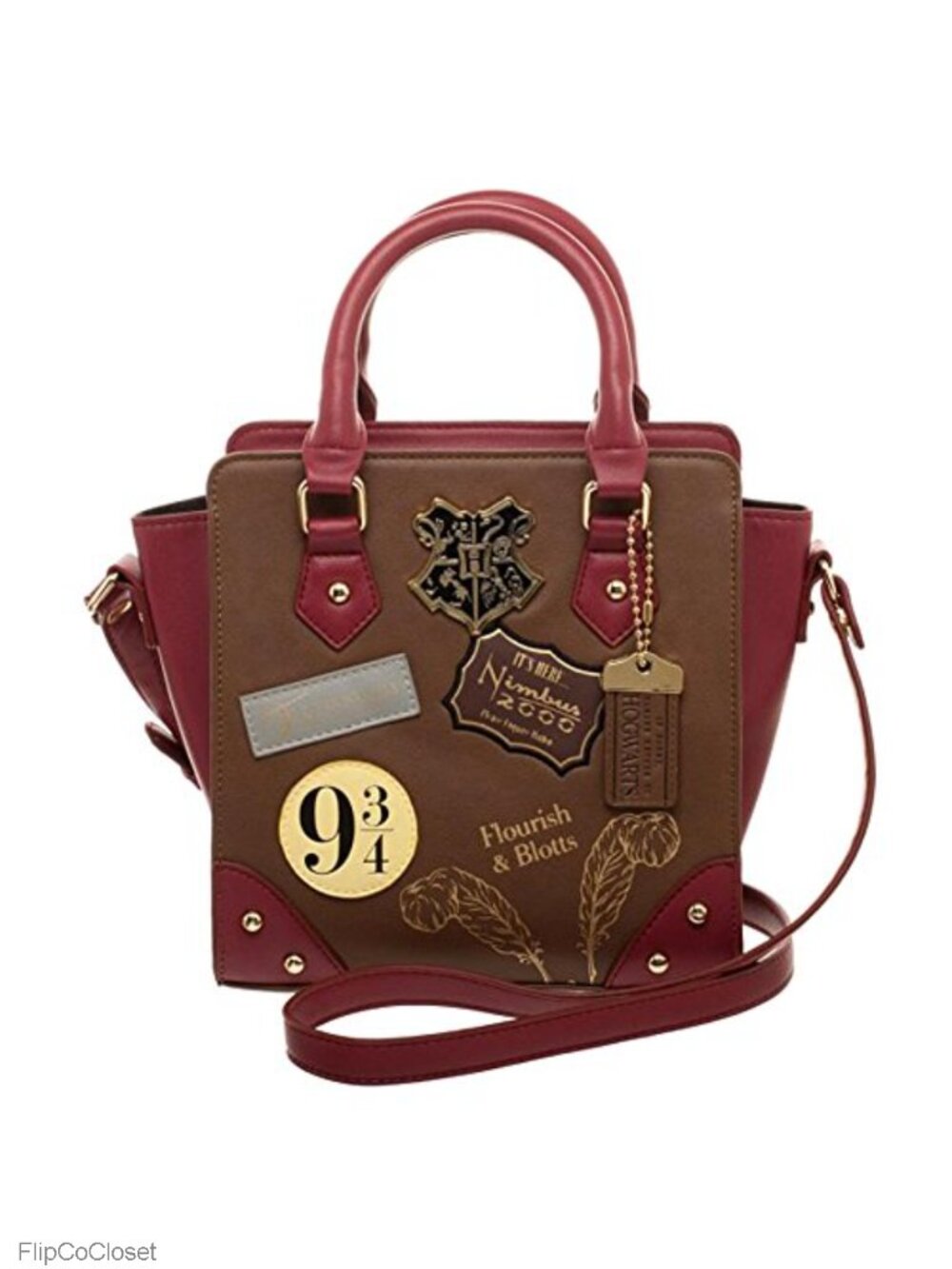 Harry Potter Deluxe Mini Satchel Faux Leather Handbag Purse with Shoulder Strap